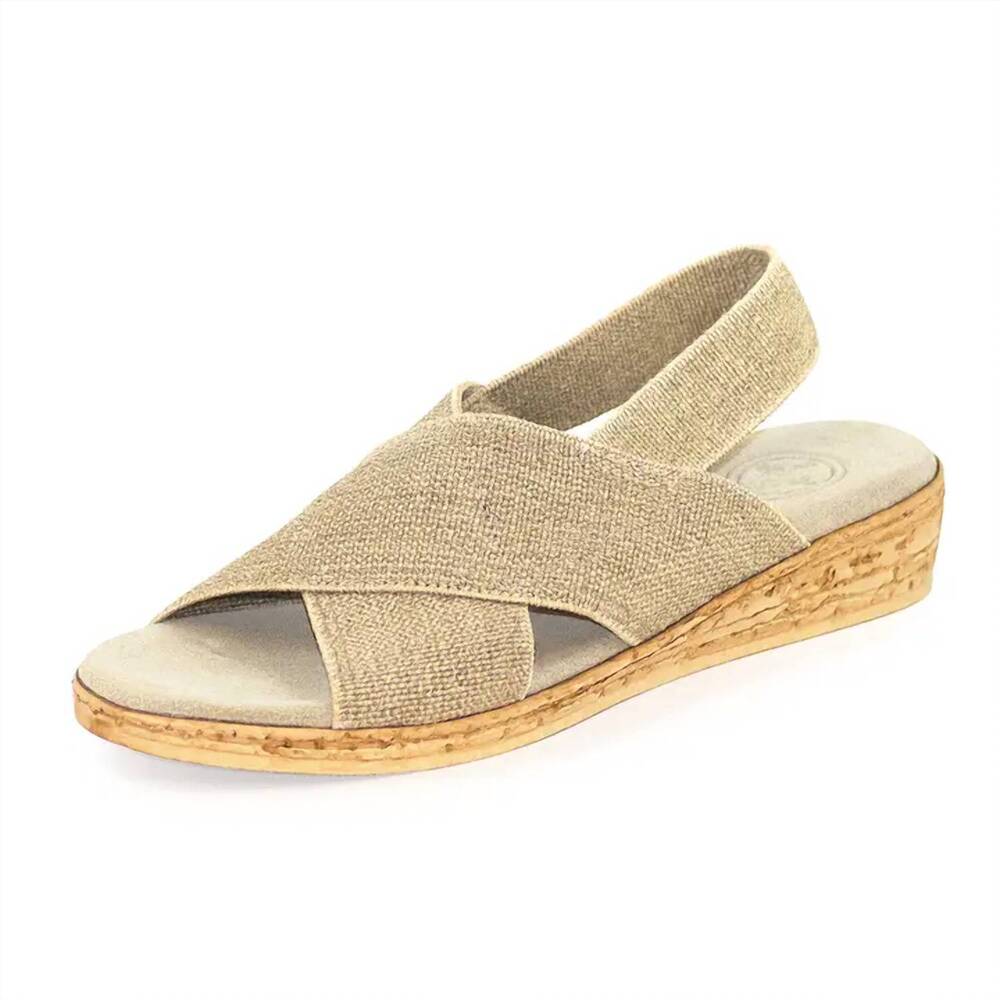 NEW CHARLESTON SHOE CO. women's atlantic solid sling back stretch sandal in line